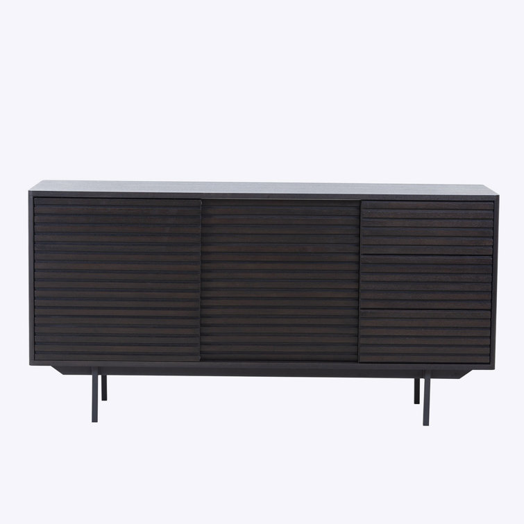 Black modern online buffet table